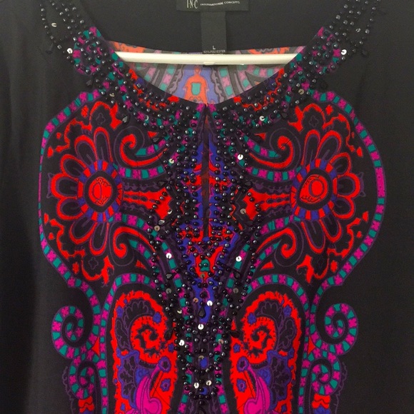 INC beaded shirt - Picture 3 of 8